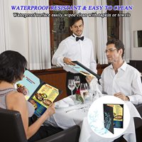 Nouvelle offre échantillon Restaurant Menu titulaire de la carte 2024 personnalisé PU cuir Menu titulaire hôtel Table Menu titulaire