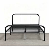 Ensemble de cadre de lit en acier de luxe moderne, tailles simple, double, king et queen, durable et démontable, pour appartement, hôpital, hôtel et école