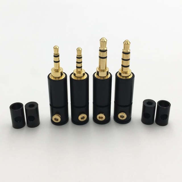 ERMAI Gold Plated 3.5mm TRS Male Plug to 3.5mm TRRS Female Jack ABS Audio Headphone Adapter for Camera and Mobile Phone