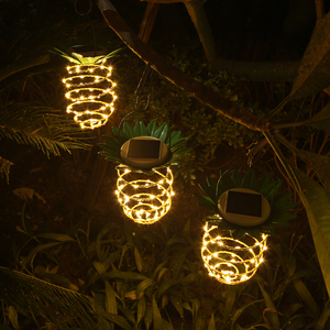 Luces LED Solares con Forma de Piña 3000K para Jardín, Lámpara de Jardín con Batería Recargable Solar para Navidad - Product Image 2