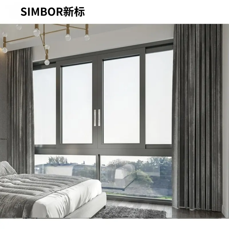 Bingkai aluminium kaca jendela dengan harga murah Doorwin terbaru desain sederhana aluminium geser jendela rumah