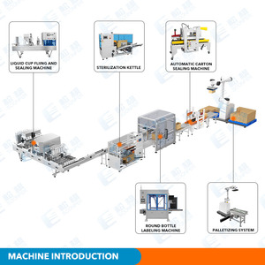Machine automatique de remplissage et de scellage de pouding à la gelée Guiling Machine de production d'emballage de remplissage de tasse à sauce avec bouchon et cuillère - Product Image 4
