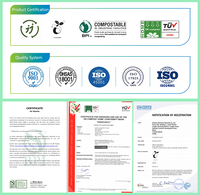 Kinpolym BPI & OK Amidon de maïs certifié PLA Granulés biodégradables compostables Acide polylactique élevé Matière première pour le moulage de fibres