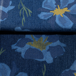 Falda de Mezclilla con Estampado Floral, Ecológica, Estilo Boho, Hojas Botánicas, Tinta Reactiva, Degradado Natural, Personalizada, 300M, OEM, ODM, para Niñas y Mujeres - Product Image 5