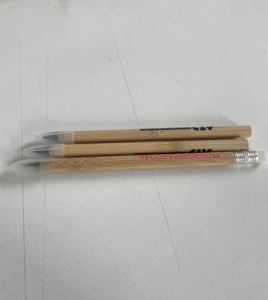 All'ingrosso matita eterna in legno di bambù con cappuccio e gomma da cancellare lo studente abbozzo matita Set di elaborazione LOGO personalizzato - Product Image 6