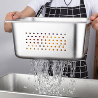 Gewerbliche Küche Lebensmittel Gastronomie Perforierte Behälter Edelstahl Steam Food GN Pan Buffet Warmer