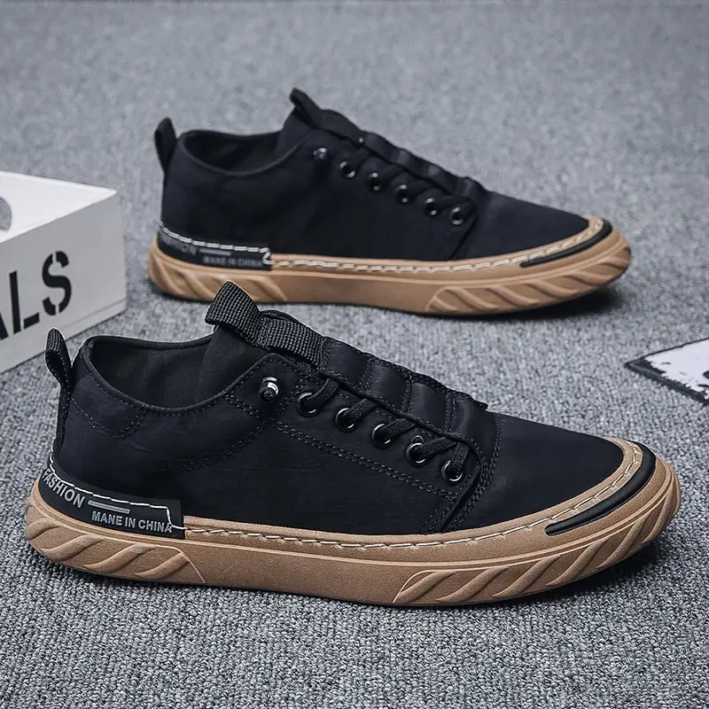 Hot Selling Stijlvolle Europese Business Casual Mannen Sneakers Office Executive Walking Waterdichte Custom Mens Canvas Casual Schoenen