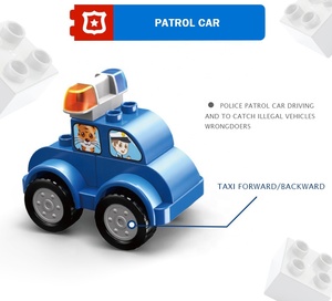 Thân thiện với nhựa xây dựng lớn khối thiết lập trạm cảnh sát gạch cho Montessori giáo dục tuổi <span class=keywords><strong>3</strong></span> + bé Đồ chơi - Product Image 5