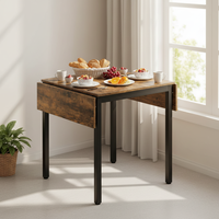 Table à manger pliante en bois écologique personnalisée, design à panneaux extensibles, petite table à manger pliable