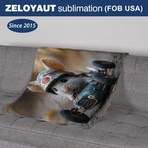 ZELOYAUT FOB USA Sublimation Soft Customized Baby Blanket With Massage Beads Velvet 2024 For Home And Baby