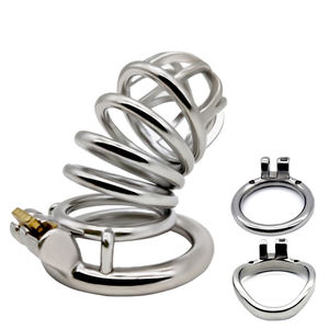 FRRK-Cage de chasteté en métal pour homme, anneau de chasteté réglable, pénis en acier inoxydable - Product Image 1