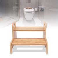 Repose-pieds en bambou personnalisé à 2 niveaux, style nouveau, durable, chaise en bois, marchepied pour enfant, marchepied multifonctionnel pour l'extérieur, aide de cuisine