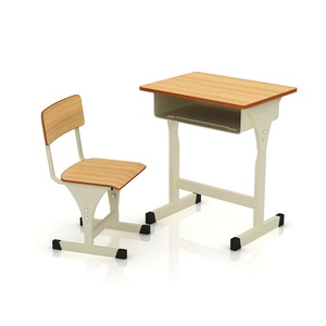 Muebles Escolares de Madera Duraderos de Fábrica en Guangzhou, China, Escritorio Grande para Estudiantes, Mesas y Sillas para Aulas Infantiles, Hogar y Oficina - Product Image 2