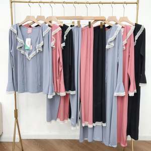 WanBao Pyjama à manches longues grande taille femmes pyjama modal pour femmes pyjama de détente - Product Image 3