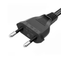 Kabel Daya AC EU dengan Colokan Euro 2 Pin Tipe C7 untuk PS4 Xbox PS5, Ujung Jantan CEE dan Betina IEC, Kabel Daya Komputer