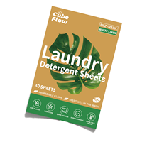 Feuille de lessive en marque blanche, certifiée FSC, écologique, 60 lavages, nettoyage en profondeur 8X et élimination des odeurs