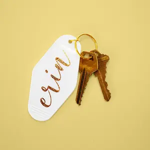 Porte-clés BSBH avec logo personnalisé Porte-clés d'hôtel en plastique vierge pour chambre de motel