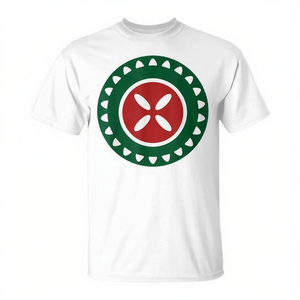 T-shirt unisexe pour adulte à col rond et manches courtes, motif tuiles circulaires Mahjong chinois, sérigraphié, pour promotion - Product Image 2