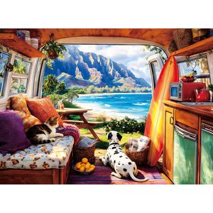 <span class=keywords><strong>Puzzle</strong></span> de <span class=keywords><strong>500</strong></span> <span class=keywords><strong>pièces</strong></span> pour adultes, <span class=keywords><strong>puzzle</strong></span> de camping-car, <span class=keywords><strong>chien</strong></span>, chat, <span class=keywords><strong>500</strong></span> <span class=keywords><strong>pièces</strong></span>, défi stimulant, parfait pour les soirées jeux - Product Image 1
