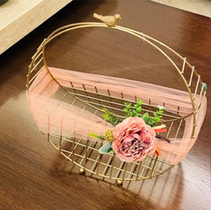 Panier cadeau en métal perforé d'inspiration vintage rangement décoratif pour paniers gourmets et occasions disponibles au <span class=keywords><strong>prix</strong></span> de gros - Product Image 5