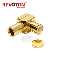 Connecteur MCX mâle à soudure à angle droit de 90 degrés, 50 ohms, 6 GHz, borne Microdot pour câble coaxial semi-flexible rigide RG405 086