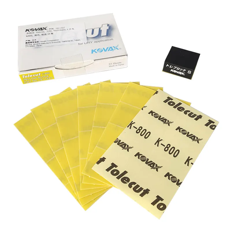 KOVAX-Bloque de lijado Manual para papel de lija, soporte de discos de lijado para pintura de coche, pulido Manual, 800 de grano, 25 piezas, 1 Juego