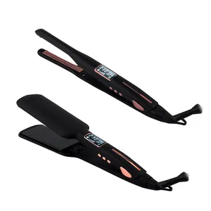 Salon 1.97inch Wide Plate Electric Hair Straightener Fast PTC Heater Private Label For Keratin 230C LCD Display Hair Flat Iron