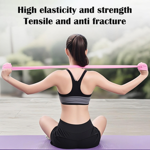 Bandes de Yoga en Gros, Bandes <span class=keywords><strong>Élastique</strong></span>s de <span class=keywords><strong>Sport</strong></span> pour Étirements, Bandes de Résistance Longues en TPE pour Fitness, Exercices, Yoga, Pilates, Étirements - Product Image 4