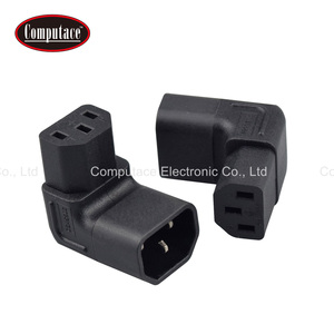 อะแดปเตอร์แปลงไฟแบบมุมฉาก 90 องศา สีดำ IEC C14 ตัวผู้ เป็น C13 ตัวเมีย 10A 250V สำหรับเชื่อมต่อคอมพิวเตอร์ เซิร์ฟเวอร์ UPS และจอมอนิเตอร์ - Product Image 2