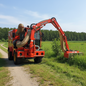 Taille-haie routier diesel JINKE avec ramassage d'herbe, machine de coupe de haies pour l'aménagement paysager, collecteur de feuilles par aspiration - Product Image 2