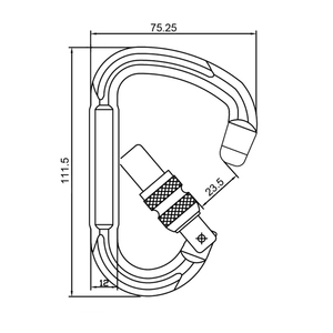 Mosquetón de aluminio con llave en forma de pera, HMS - Product Image 6
