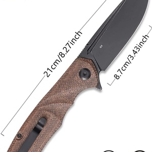 Navaja Plegable de Acero Inoxidable Personalizable con Mango G10, Herramienta Manual Portátil para Bricolaje, OEM Disponible - Product Image 4