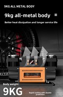 Compresseur d'air métallique Changze TIAC-01 300L/Min à double cylindre 12V/24V avec manomètre numérique 150 PSI pour gonflage de pneus, certifié CE