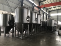 Cuve de fermentation industrielle pour bière artisanale, fermenteur conique isolé avec système de nettoyage CIP