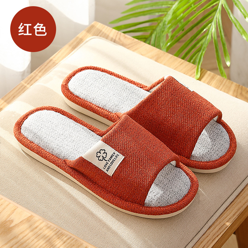 Home Linen Slippers Women Summer Indoor Home Cloth Art Spring Floor Slides Shoes