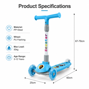 <span class=keywords><strong>Patinete</strong></span> Plegable Moderno para Niños, <span class=keywords><strong>Patinete</strong></span> Ligero de <span class=keywords><strong>3</strong></span> <span class=keywords><strong>Ruedas</strong></span> con <span class=keywords><strong>Ruedas</strong></span> LED de PU, Juguete Educativo para Deportes al Aire Libre <span class=keywords><strong>3</strong></span>-12 Años - Product Image 5