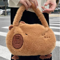 Sac à main en peluche Capybara (Capybara d'eau) pour le commerce extérieur, sac à bandoulière, porte-monnaie, poupée de machine à griffes, rangement en coton PP