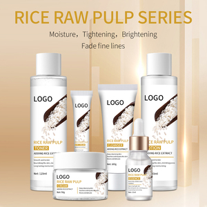 Ensemble de soins de la peau au riz naturel biologique personnalisé en marque privée OEM, vitamine B5, acide kojique pour raffermir, éclaircir et illuminer toutes les peaux - Product Image 4