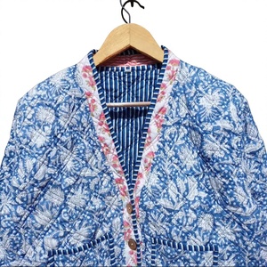 New Arrival Women's Quilted <b>Patchwork</b> Coat Floral Print Handmade Indian Style Cotton Filled Winter Season Jacket - Product Image 1