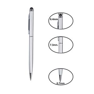 2026 Universal Rotatable Office Metal Capacitive Stylus <b>Pen</b> with Black Rubber Tip - Product Image 3