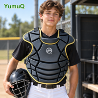Protège-poitrine de baseball YumuQ personnalisé avec logo en PU pour jeunes et adultes, équipement de protection avec sangles réglables
