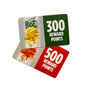 บัตรพลาสติกพีวีซีแบบขูดปิดด้วยหมายเลขซีเรียลคูปองกระดาษสำหรับชาร์จ - Product Image 1