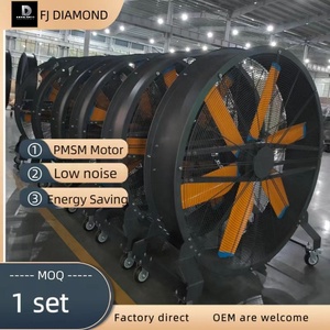 Ventilador Industrial HVLS de Piso, 220V CA, 1.5m/2m, 4 Ruedas, Independiente, para Exteriores, Protección IP55, 300 RPM - Product Image 2