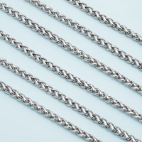 Cadenas de Acero Inoxidable Personalizadas por el Fabricante, Cadenas de Acero de Titanio Semiterminadas para Bolsos y Ropa, Chapadas y Personalizables