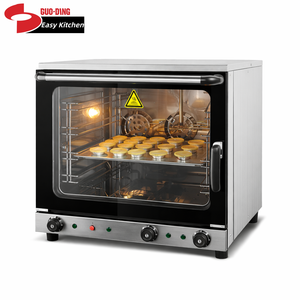Four à convection électrique commercial à 4 plateaux, équipement de boulangerie, fonction vapeur, circulation d'air chaud, four de boulangerie - Product Image 1