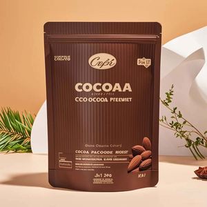 Fermeture à glissière en mylar marron pour biscuits au chocolat Pochette d'emballage étanche à l'humidité pour la surface d'impression par gravure d'aliments pour animaux de compagnie - Product Image 4