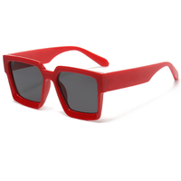 Lunettes de soleil carrées grandes tailles 2024 pour hommes et femmes, monture écaille de tortue, lunettes de soleil rectangulaires rétro, protection UV400