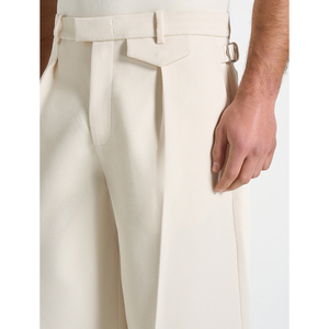 Pantaloncini <span class=keywords><strong>Bermuda</strong></span> da <span class=keywords><strong>Uomo</strong></span> Personalizzati con Pieghe, Gamba Larga, Lunghezza Media, con Regolazione Posteriore per Pendolarismo Urbano e Uscite nel Weekend - Product Image 4
