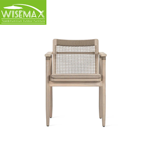 WISEMAX FURNITURE Hot Sale Outdoor Furniture Waterproof <strong>Teak</strong> Wood Patio <strong>Dining</strong> <strong>Table</strong> and Chairs Set Restaurant Chair for Garden - Product Image 4