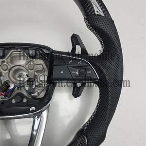 Volante Deportivo de Cuero Perforado en Oferta para Audi A3 A4 A5 A6L A8 Q3 Q5 Q7 Q8 TT B9 - Product Image 2